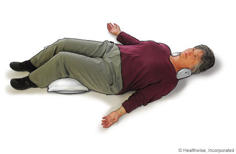 Relax-and-rest position to ease back aches and fatigue